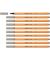 Fineliner point 88, 88/93, orange, wei&szlig;e Streifen (Schreibfarbe: warmgrau), 0,4mm