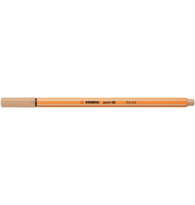 Fineliner point 88, 88/86, orange, wei&szlig;e Streifen (Schreibfarbe: beige), 0,4mm