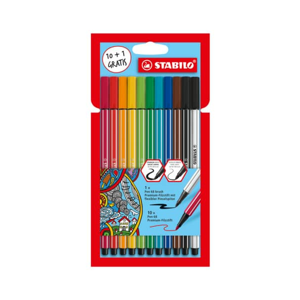 4006381593267 - D873321 + 1 Pen 68 brush 4006381593267 10 Stück 4006381593267 - D873321 + 1 Pen 68 brush 4006381593267 10 Stück