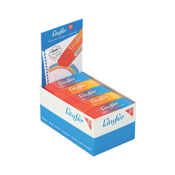 4006677120054 - 20 x Radierer Plast Color Kunststoff 65x21x12mm zweifarbig mit