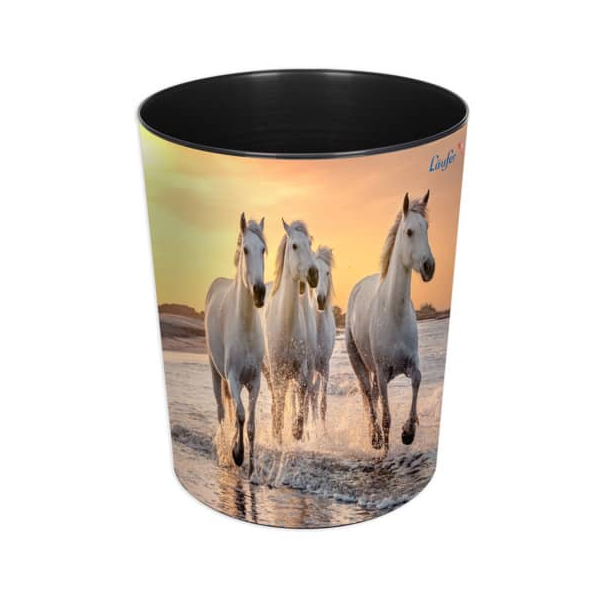 4006677266660 - Papierkorb 26666 13 Liter rund Motiv Pferde am Stand 4006677266660 Läufer