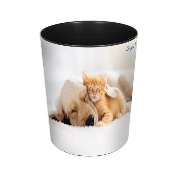 4006677266677 - Papierkorb 26667 13 Liter rund Motiv Hund und Katze 4006677266677 Läufer
