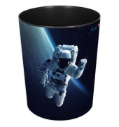 Papierkorb 26669, 13 Liter, rund, Motiv: Astronaut