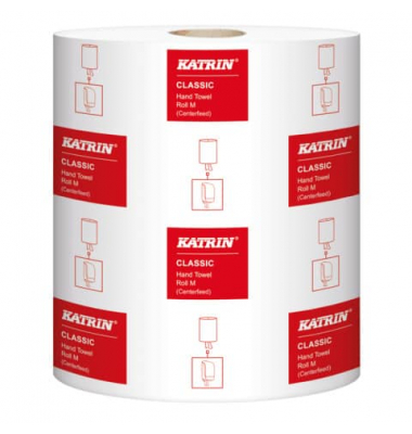 Rollenhandt&uuml;cher M 485049, Au&szlig;enabrollung, 1-lagig, wei&szlig;, Papier