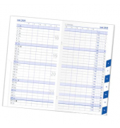 Kalendereinlage 530-0000, 1 Monat / 2 Seiten, 8,8x15,2cm (BxH) (Mini), 2027