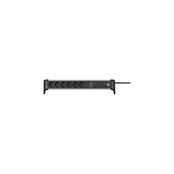 4007123677054 - Alu-Office-Line 60000A Überspannungsschutz-Steckdosenleiste 6-fach 18m H05VV-F 3G15 - schwarz silber - Brennenstuhl 4007123677054 - Alu-Office-Line 60000A Überspannungsschutz-Steckdosenleiste 6-fach 18m H05VV-F 3G15 - schwarz silber - Brennenstuhl
