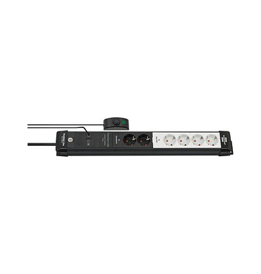 brennenstuhl Premium-Line Comfort Switch Plus 6-fach Steckdosenleiste mit Fußschalter 3,0 m schwarz