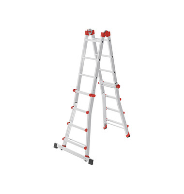 Gelenkleitern 7516-007 M80, 4x 4 Stufen, silber, Aluminium