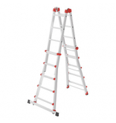 Hailo Gelenkleiter M80 alu 4x 5 Sprossen, H: 141,0 cm