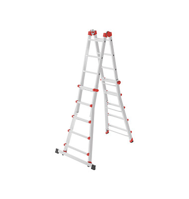 Gelenkleitern 7520-007 M80, 4x 5 Stufen, silber, Aluminium