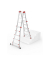 Hailo Gelenkleiter M80 alu 4x 5 Sprossen, H: 141,0 cm