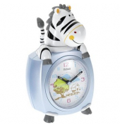 Mebus Wecker Zebra blau Kunststoff