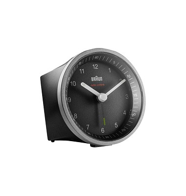  Funkwecker BC 07 SB-DCF 67098, silber/schwarz, 8cm, rund, analog