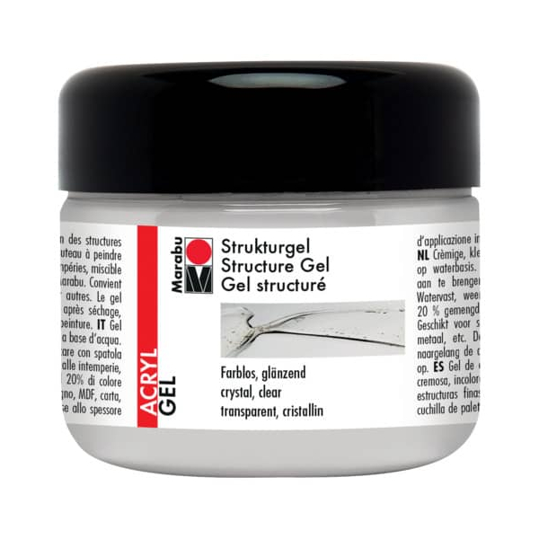 4 Stück Marabu Strukturgel Acryl glänzend farblos 4007751654915 Marabu 225 Milliliter
