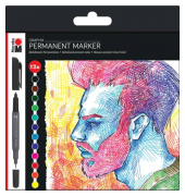 Permanentmarker Graphix Significant, 01470 000 00100, Pack, 12-farbig sortiert, 1-2mm Rundspitze/doppel