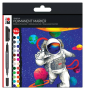 Permanentmarker-Set HERO OF GALAXY, 01470 000 00102, Pack, 24-farbig sortiert, 1-2mm Rundspitze/doppel