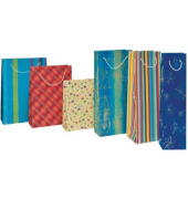Geschenktasche 61030, allgemein, mit Tragekordel, sortiert, 23cm x 32cm
