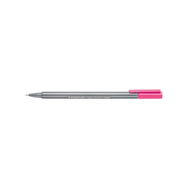 10 Stück Staedtler Fineliner triplus 334, 334-221, silber (Schreibfarbe: neonpink), 0,3mm 4007817013489 Staedtler