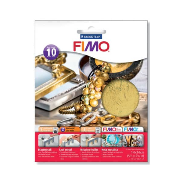 4007817014837 - Blattmetall Fimo 14x14cm 10ST gold 4007817014837 STAEDTLER 10 Stück