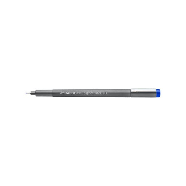 10 Stück Staedtler Pigmentliner pigment liner 308, 308 03-3, grau (Schreibfarbe: blau), 0,3mm 4007817036464 Staedtler