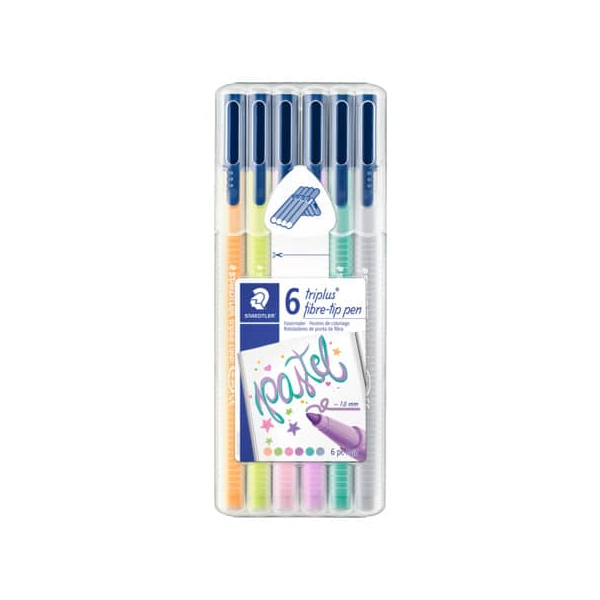 10 Stück Staedtler Faserschreiber 6ST pastell sortiert 4007817039953 Staedtler 6 Stück