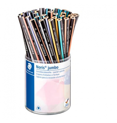 Bleistift Noris Jumbo pastell im Köcher, 119 KP48PA, Härte 2B, 4,0mm, pastelltöne