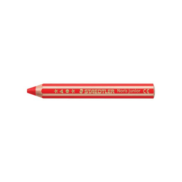 6 Stück Staedtler Farbstift Noris  junior, 140-2, rot, sechskant-abgerundet 4007817065174 Staedtler