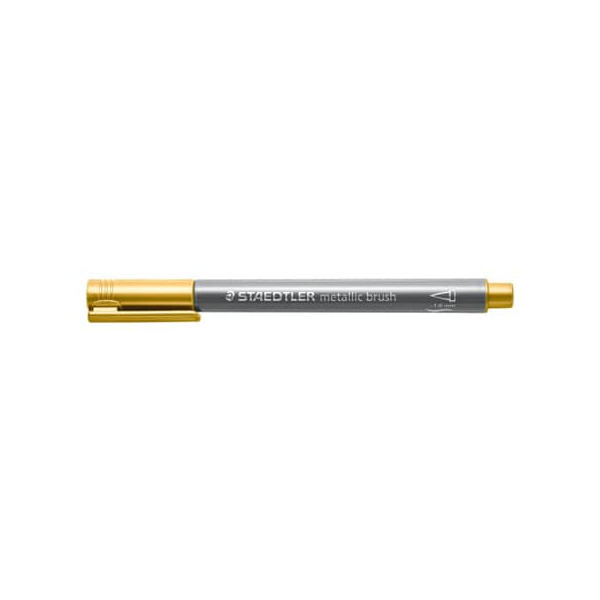 10 Stück Staedtler Lackmarker Metallic brush Marker, 8321-11, gold, 1-6mm Pinselspitze 4007817075838 Staedtler