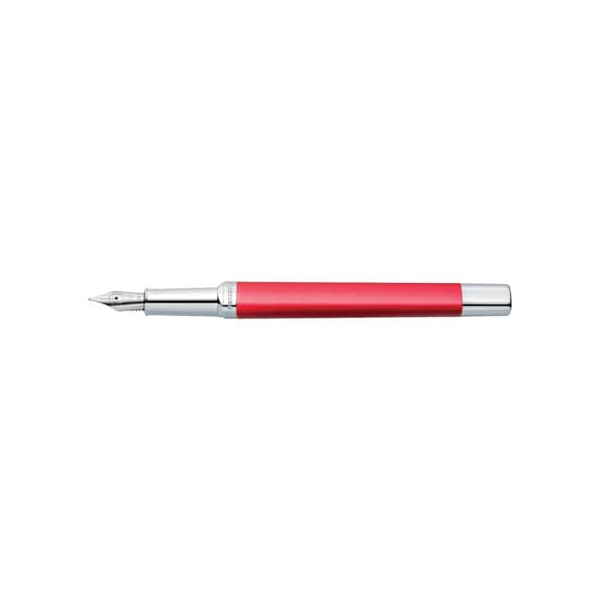 4007817079416 - STAEDTLER Füllhalter triplus Federbreite M rot Vollmetall-Schaft ergonomische Dreikantform mit Clip & - 1 Stück (474 M02-3)