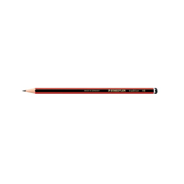 12 Stück Staedtler Bleistift Tradition, 110-HB, Härte HB, 2,0mm, schwarz-rot 4007817104460 Staedtler