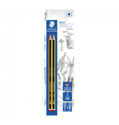 Bleistift-Set Bleistift, 120-2 BK2D, 2x schwarz/gelb, 2,0mm, HB