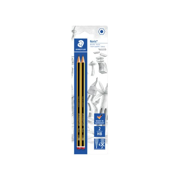 10 Stück Staedtler Bleistift-Set Noris 120, 120-2 BK2D, Härte HB, 2,0mm, schwarz/gelb 4007817119051 Staedtler 2 Stück