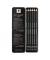 Bleistift-Set Mars Lumograph black, 100B G6, 6x schwarz, fein, 8B,6B,4B,2B