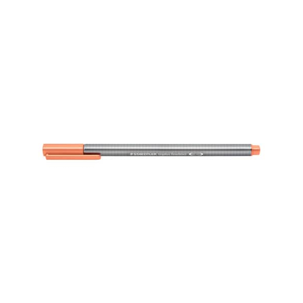 10 Stück Staedtler Fineliner triplus 334, 334-222, silber (Schreibfarbe: lachs), 0,3mm 4007817187241 Staedtler