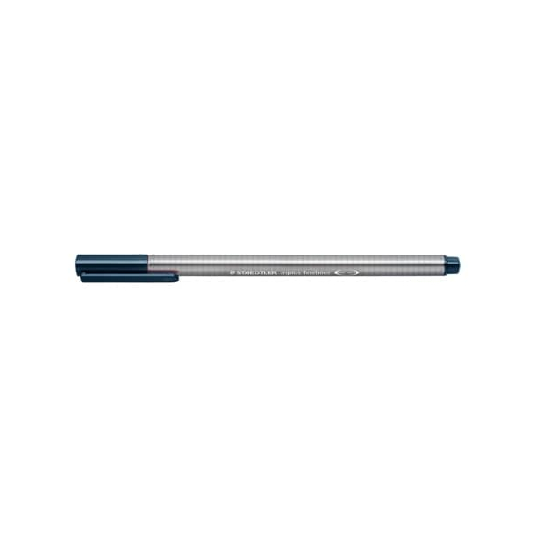 10 Stück Staedtler Fineliner triplus 334, 334-36, silber (Schreibfarbe: indigo), 0,3mm 4007817187364 Staedtler