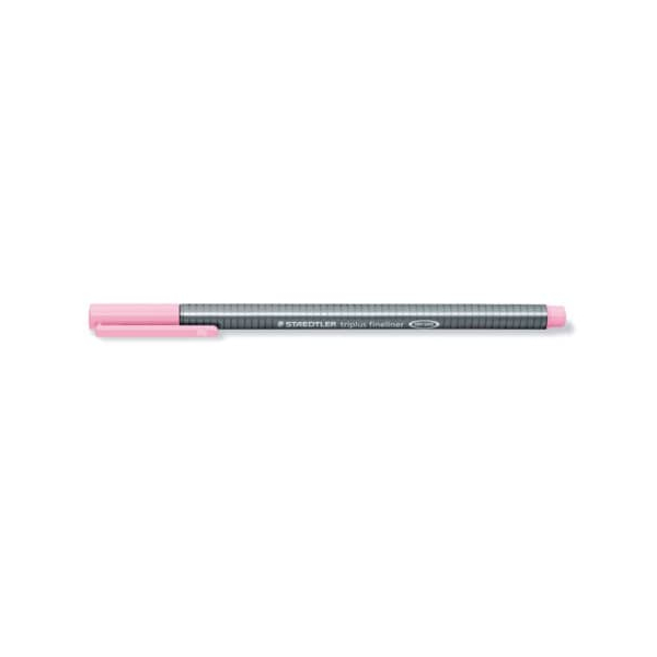 10 Stück Staedtler Fineliner triplus 334, 334-21, silber (Schreibfarbe: hellrosa), 0,3mm 4007817331088 Staedtler