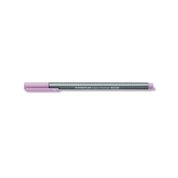 10 Stück Staedtler Fineliner triplus 334, 334-62, silber (Schreibfarbe: lavendel), 0,3mm 4007817331095 Staedtler