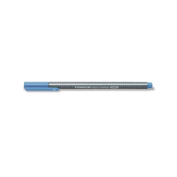 10 Stück Staedtler Fineliner triplus 334, 334-63, silber (Schreibfarbe: delfterblau), 0,3mm 4007817331118 Staedtler