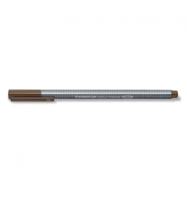 Fineliner triplus 334, 334-77, silber (Schreibfarbe: sepia coloriert), 0,3mm