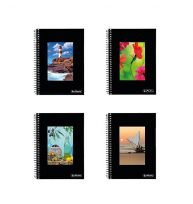 Notizbuch 10088573, schwarz, 10x14cm, kariert, 70g, 70 Blatt / 140 Seiten