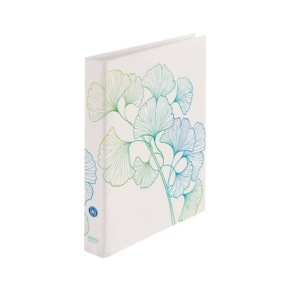 4008110259260 - Ringbuch GreenLine Ginkgoblätter 50033423 A4 2 Ringe 30mm Ring-Ø Karton beige Blau Grün 4008110259260 Herlitz