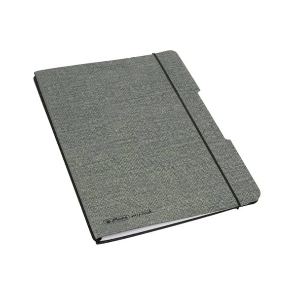 5 Stück Herlitz Notizbuch 50033706, my.book flex, grau, A5, punktkariert, 80g, 40 Blatt / 80 Seiten 4008110260129 Herlitz