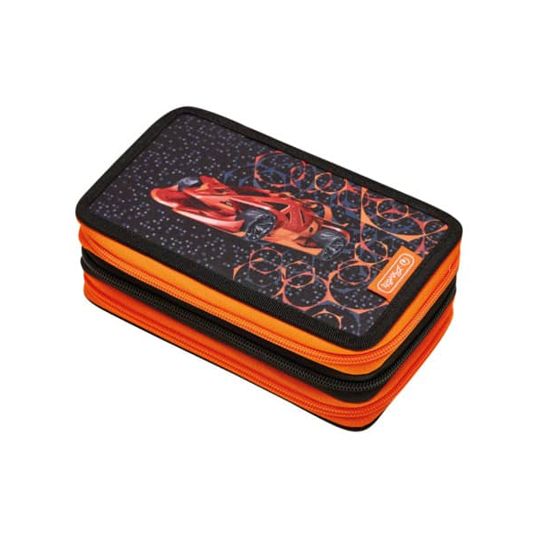 4008110287072 - 50038794 Etui Weiches Federmäppchen Polyester Schwarz - Orange (50038794)