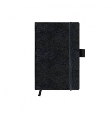 Notizbuch 10789436, my.book, schwarz, A6, kariert, 80g, 96 Blatt / 192 Seiten