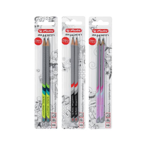 8 Stück Herlitz Bleistift-Set my.pen, 10786952, Härte HB, farbig sortiert 4008110291642 Herlitz 2 Stück