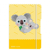 Notizbuch 50039814, Aufgabenheft Cute Animals - Koala, gelb, A5, punktkariert, 80g, 40 Blatt / 80 Seiten
