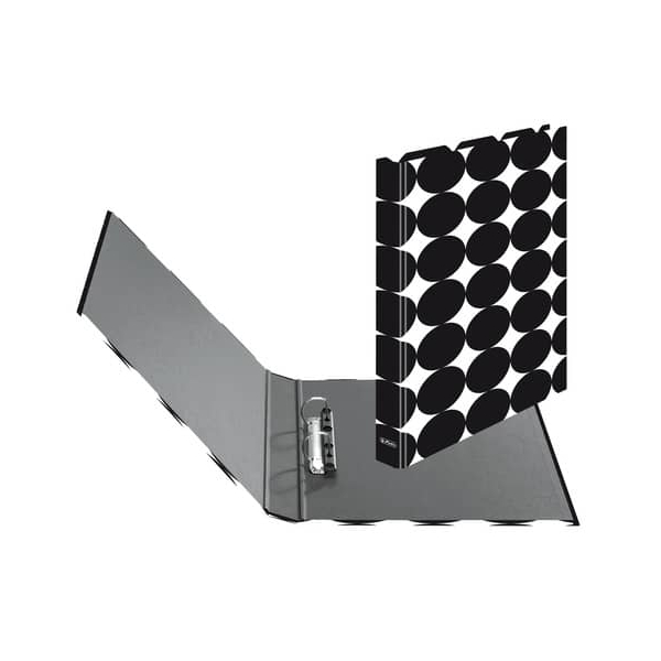 4008110297880 - Ringbuch Just Black schwarze Kreise auf weißen Untergrund 50040094 A4 2 Ringe 30mm Ring-Ø Pappe weiß schwarz 4008110297880 Herl