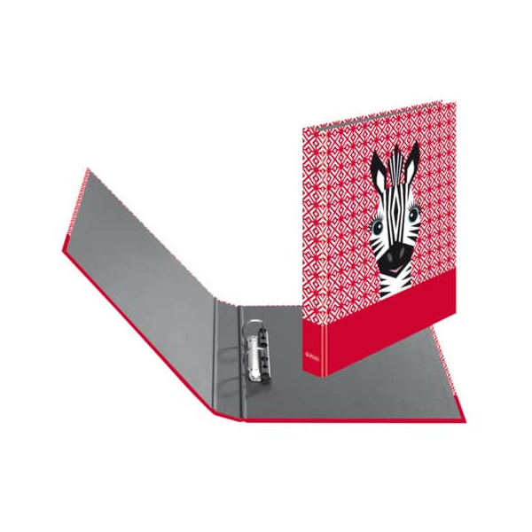 4008110298375 - herlitz Ringbuch maXfile Cute Animals Zebra A4 2-Ring D-Combi-Mechanik Rückenbreite 40 mm Füllhöhe - 1 Stück (50040216)