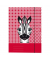 Gummizugmappe Cute Animals 50040353, A4 rot/Schwarz/Wei&szlig; Karton 350g, f&uuml;r ca. 150 Blatt  (80 g/m&sup2;), mit 3 Einschlagklappen