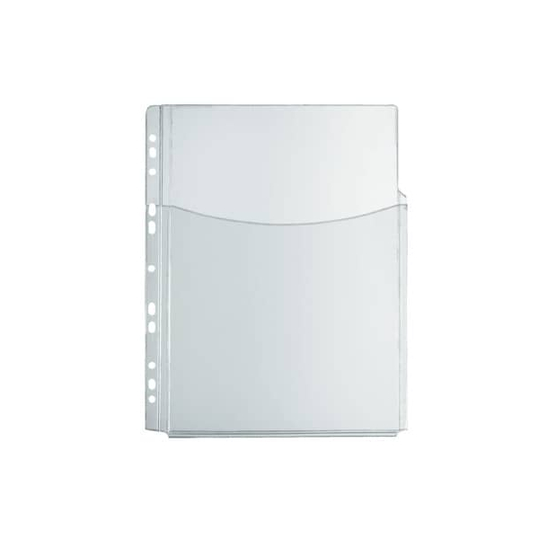 5 Stück Herlitz Prospekthüllen Katalogtasche 10834596, A4 glasklar glatt, oben offen, 0,3mm 4008110308135 Herlitz